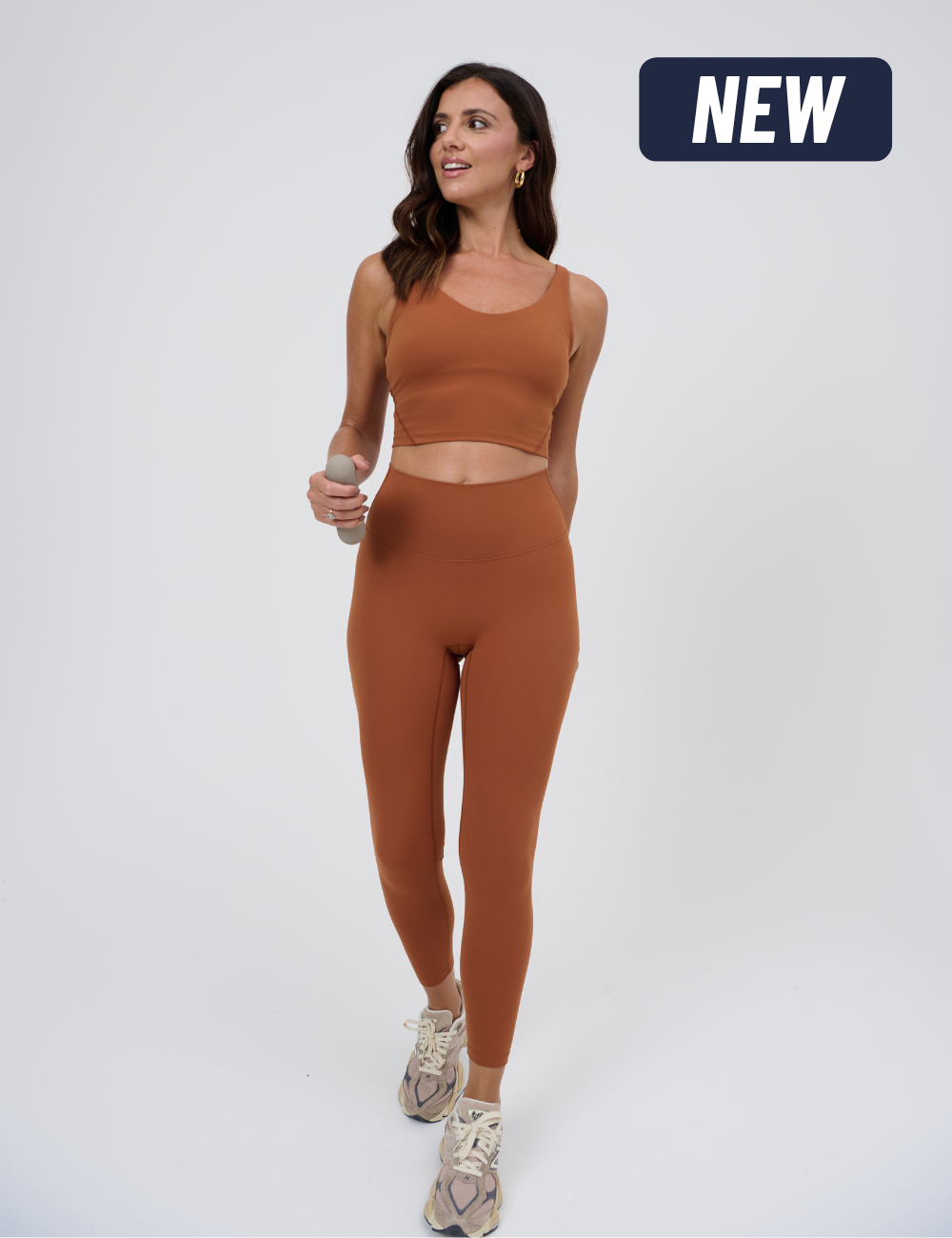 Cross support leggings - Burnt orange