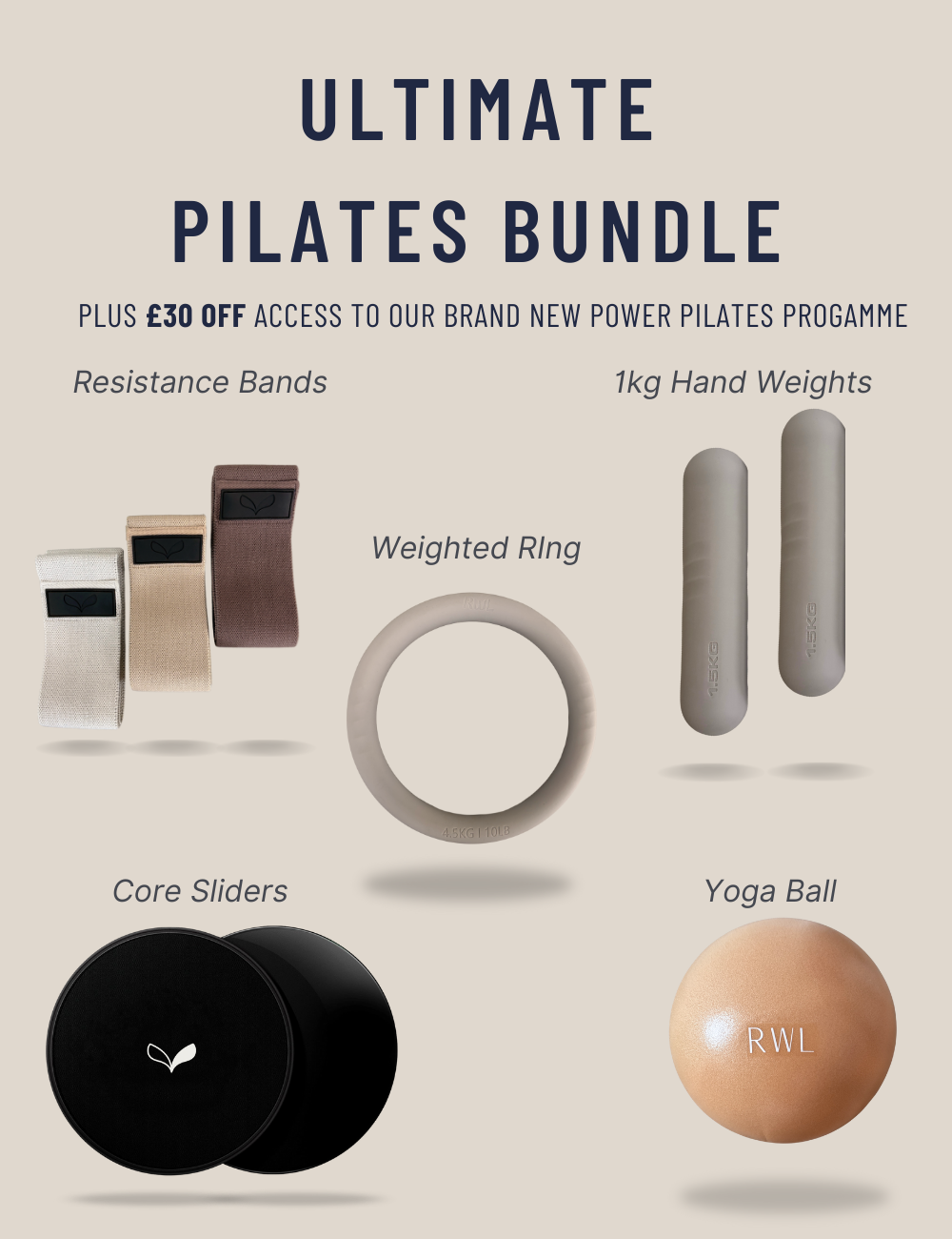 Ultimate Pilates Bundle - Latte