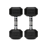 Hex Dumbbells Pair – Rubber-Coated Cast Iron – 2.5kg to 60kg – Premium Gym Weights