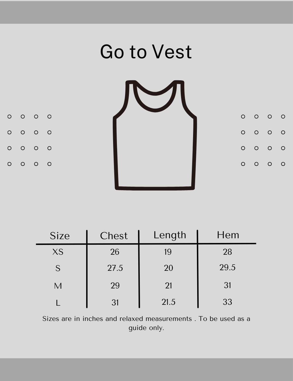 Go to vest Vanilla