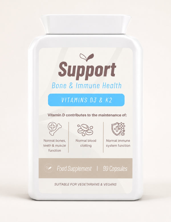 Vitamin D3 & K2 - Bone & Immune Health (90 Capsules)