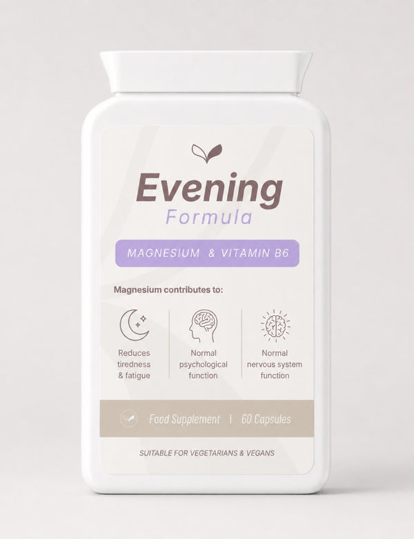 Magnesium Bisglycinate & Vitamin B6 - Evening Routine Formula (60 Capsules)