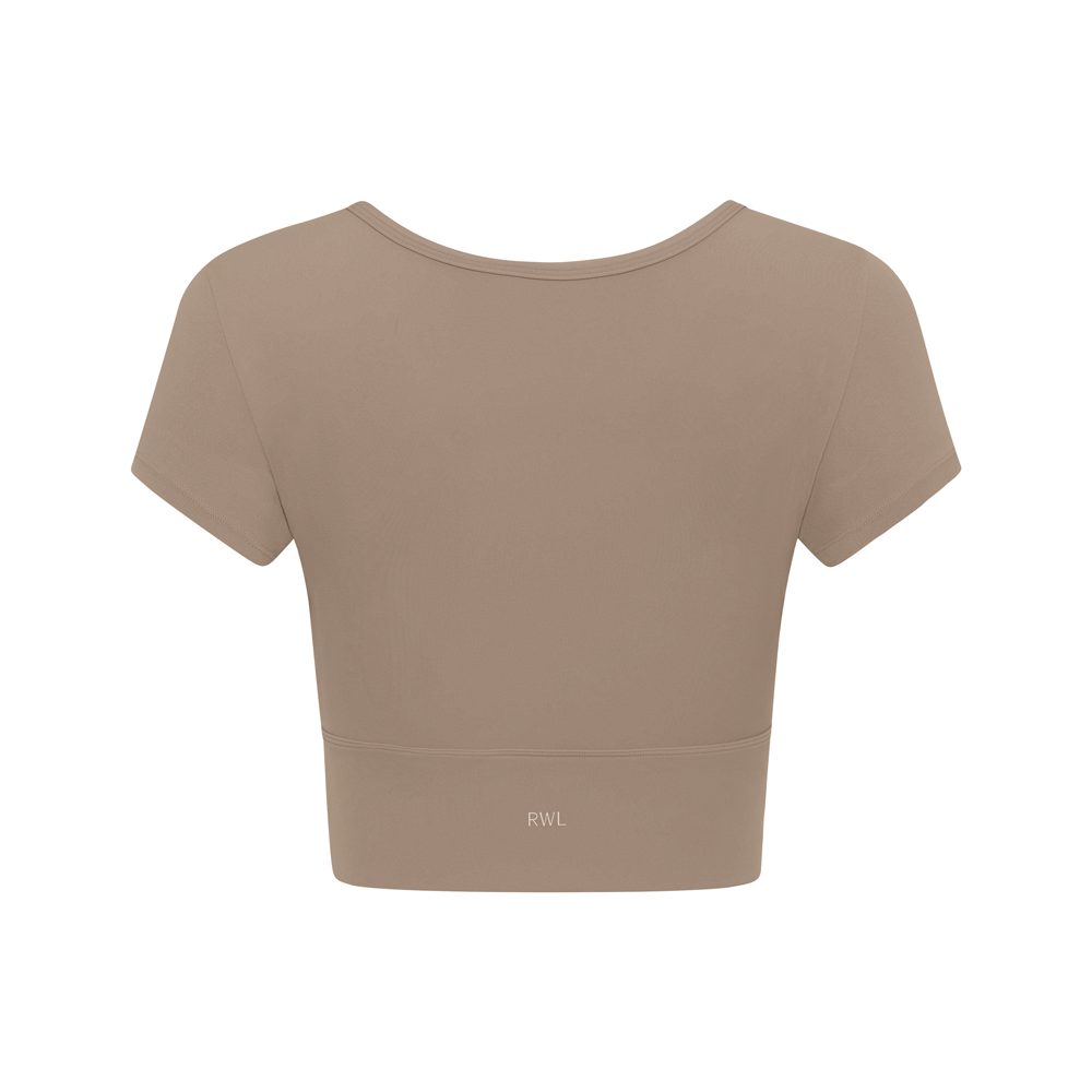 
                      
                        Capped sleeve top latte back
                      
                    