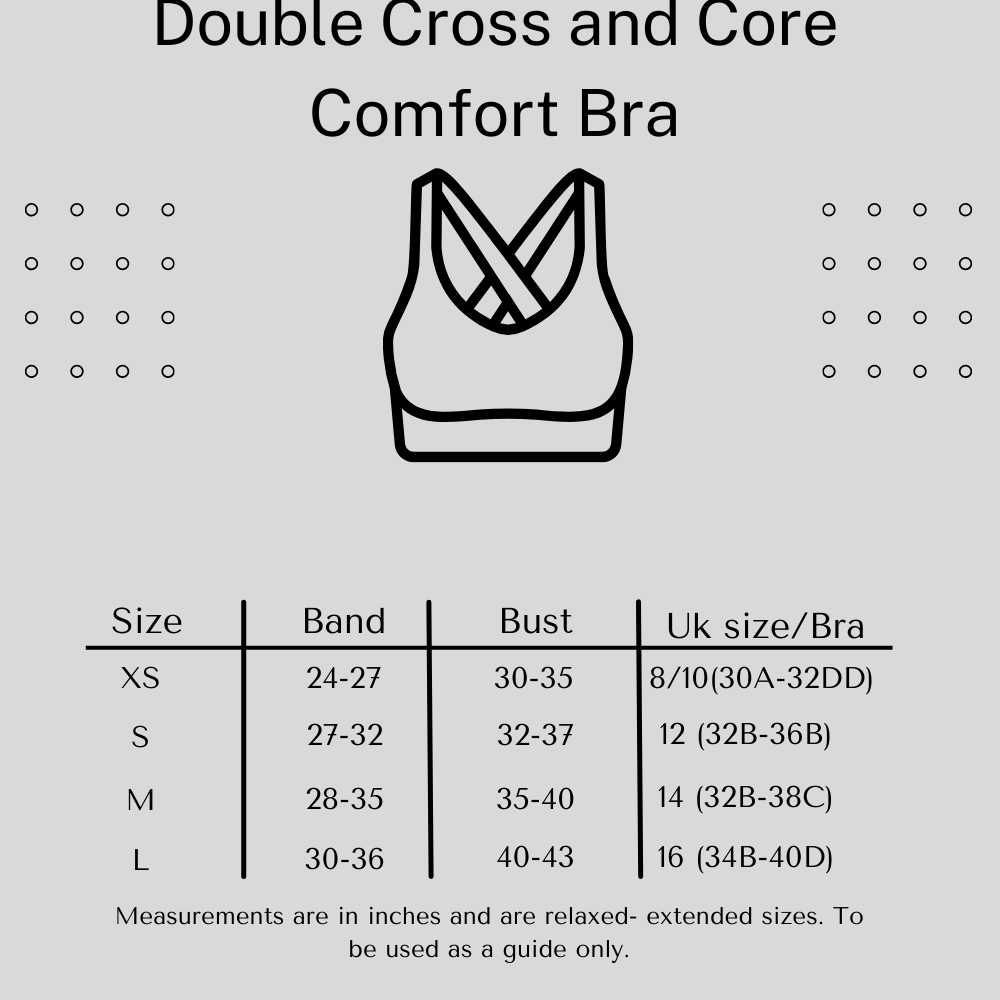 
                      
                        Activewear Chocolate core bra sizing
                      
                    