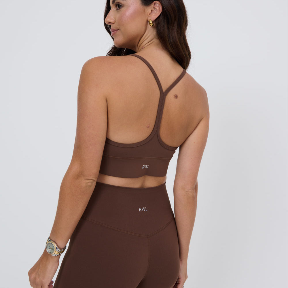 
                      
                        Activewear Chocolate Core Bra, back view
                      
                    