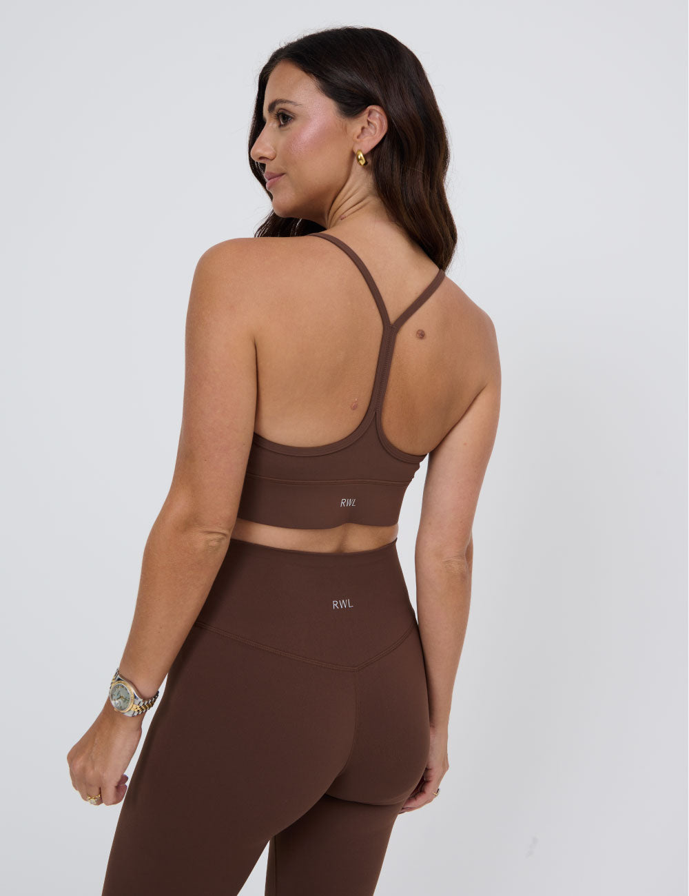 Activewear Chocolate Core Bra, back view